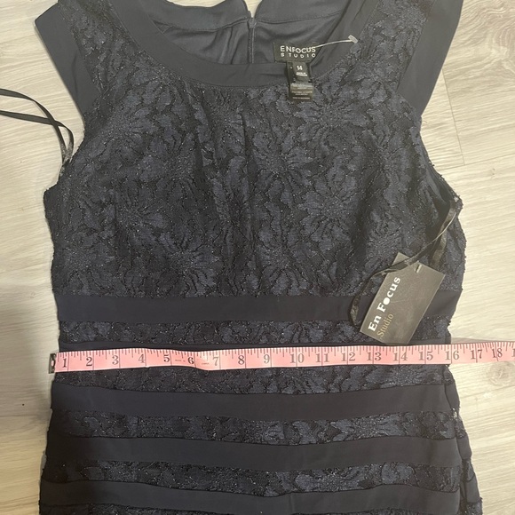 New Enfocus Studio Navy Lace Dress - Picture 4 of 8